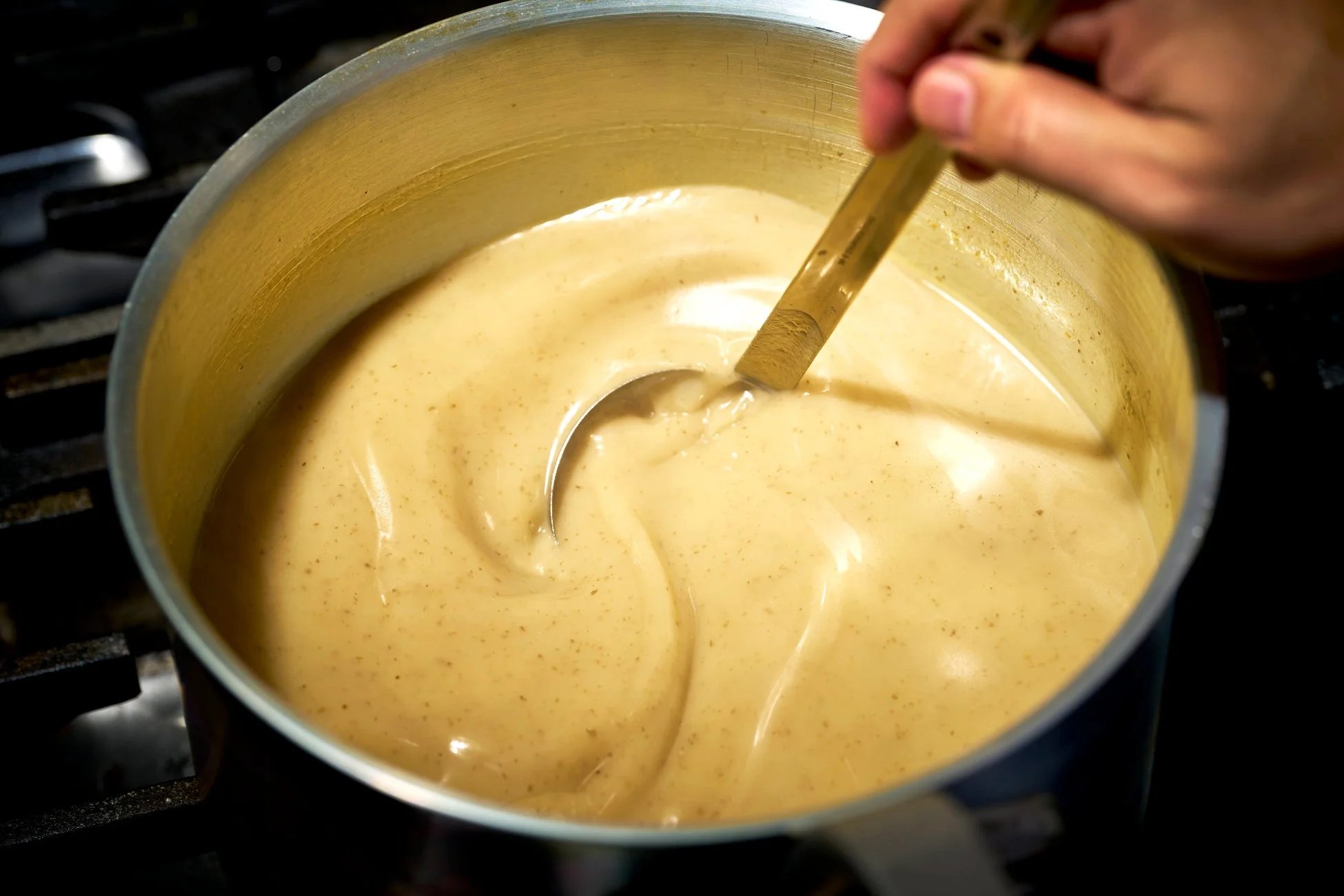 京鴨と菊芋のクリーミーソース