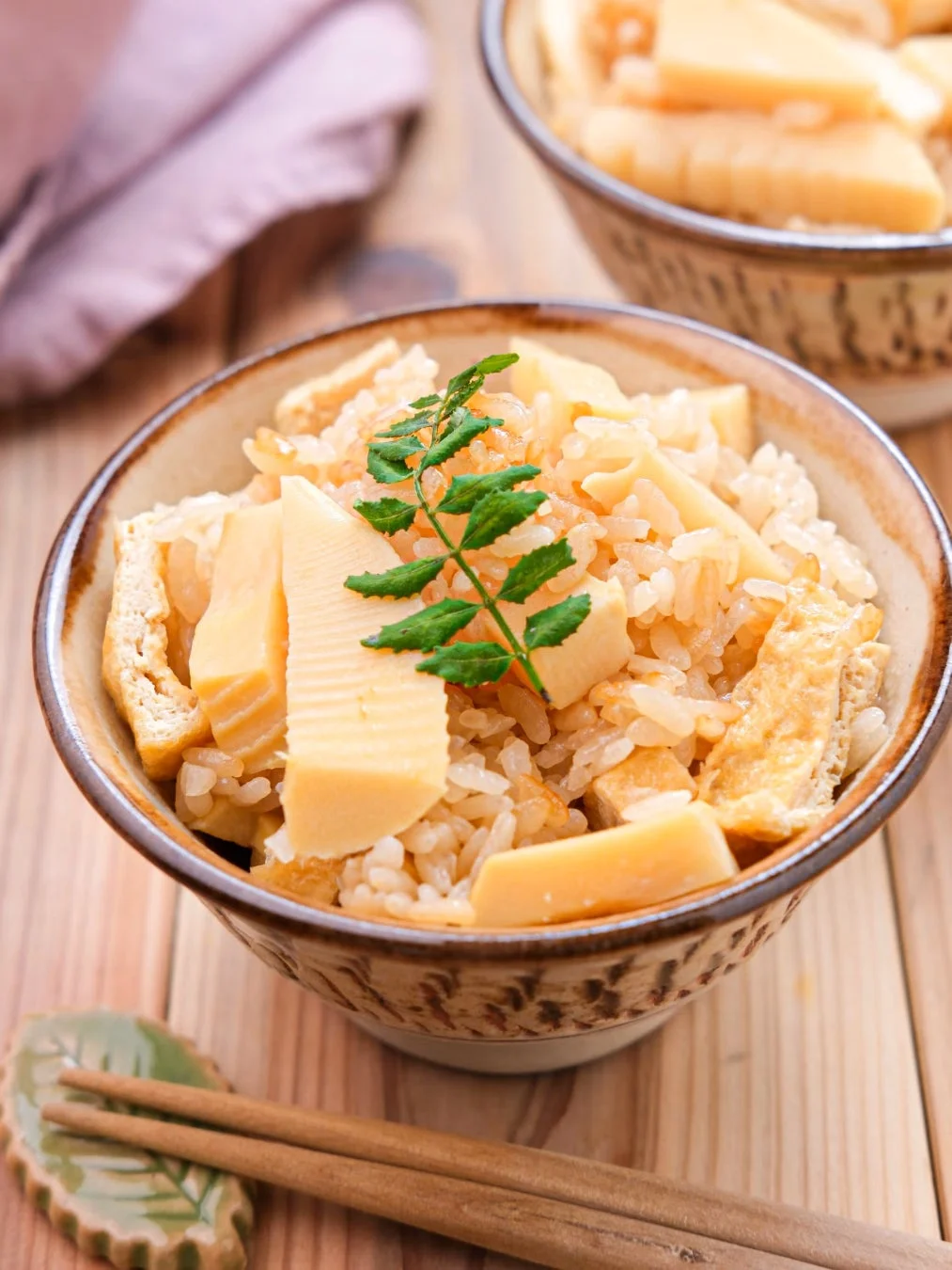 たけのこと油揚げの炊き込みご飯