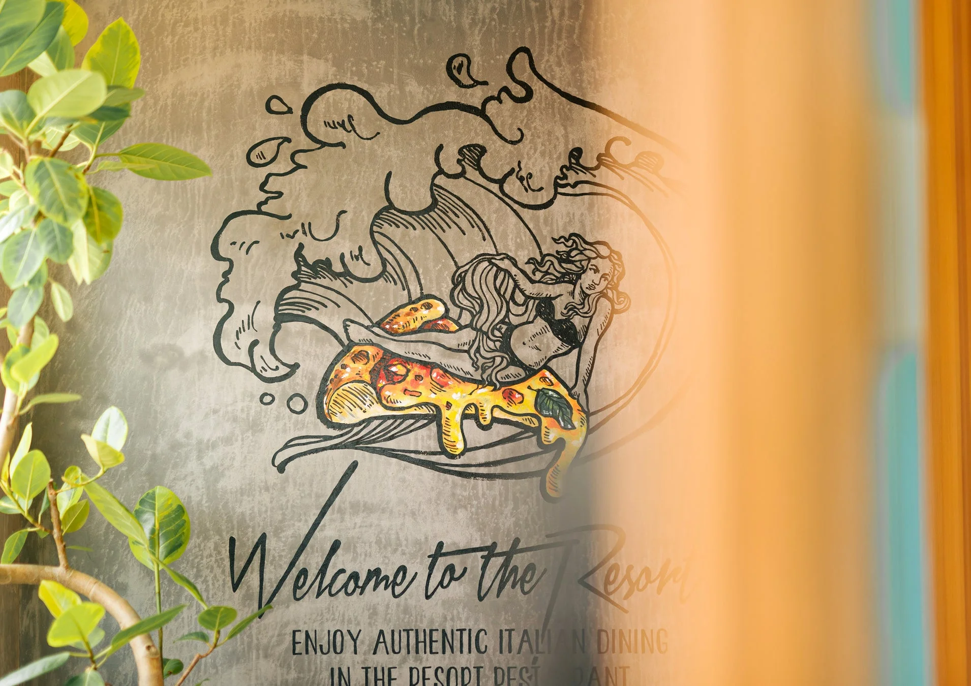 PISOLA店内の壁画